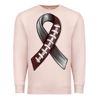 Pale Pink Gray Ribbon American Football Premium Sweatshirt - BundleAndBundleShop