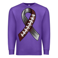 Purple Gray Ribbon American Football Premium Sweatshirt - BundleAndBundleShop