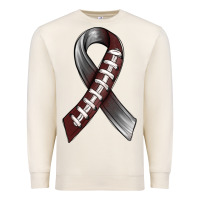 Sandshell Gray Ribbon American Football Premium Sweatshirt - BundleAndBundleShop