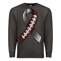 Smoke Gray Ribbon American Football Premium Sweatshirt - BundleAndBundleShop