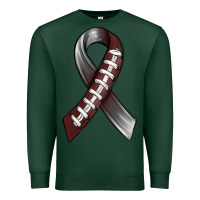 Sports Green Gray Ribbon American Football Premium Sweatshirt - BundleAndBundleShop