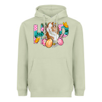 Matcha Hop Bunny Easter Heavyweight Hoodie - BundleAndBundleShop