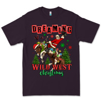 Plum dreaming of a wild west christmas cowboy santa Premium Tee - MaliasSmallBusiness