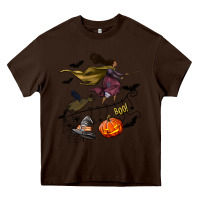Chocolate Brown Witch Heavy Core Tee - NancyCooperArtShop