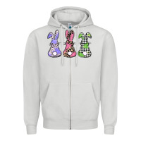 Dove Grey Easter bunnies Zipper Hoodie - CowGirlArtShop