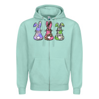 Seafoam Easter bunnies Zipper Hoodie - CowGirlArtShop