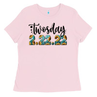 Bubblegum Pink 2 22 22 twosday Ladies Tee - RanaPortraitStore