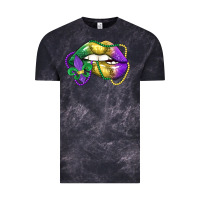 Cloud Black mardi gras lips Vintage Tee - LillyAllenDesigns