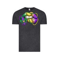 Vintage Black mardi gras lips Vintage Tee - LillyAllenDesigns