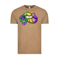 Vintage Coffee mardi gras lips Vintage Tee - LillyAllenDesigns