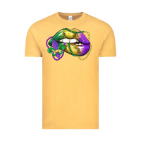 Vintage Mustard mardi gras lips Vintage Tee - LillyAllenDesigns