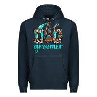 Navy western dog groomer Premium Hoodie - OliviaCreatesArt