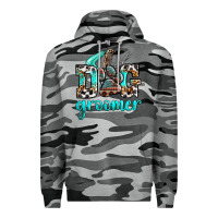 Slate Camo western dog groomer Premium Hoodie - OliviaCreatesArt