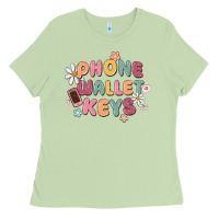 Matcha phone wallet keys Ladies Tee - MaliasSmallBusiness