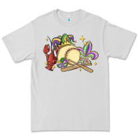 Dove Grey mardi gras baseball Premium Tee - MaliasSmallBusiness