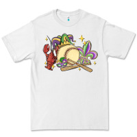 White mardi gras baseball Premium Tee - MaliasSmallBusiness