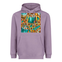Lavender american football coffee cups with butterfly and leopard seamless patt Heavyweight Hoodie - BundleAndBundleShop