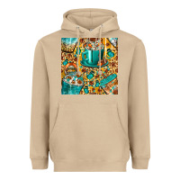Mushroom american football coffee cups with butterfly and leopard seamless patt Heavyweight Hoodie - BundleAndBundleShop