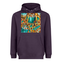Plum american football coffee cups with butterfly and leopard seamless patt Heavyweight Hoodie - BundleAndBundleShop