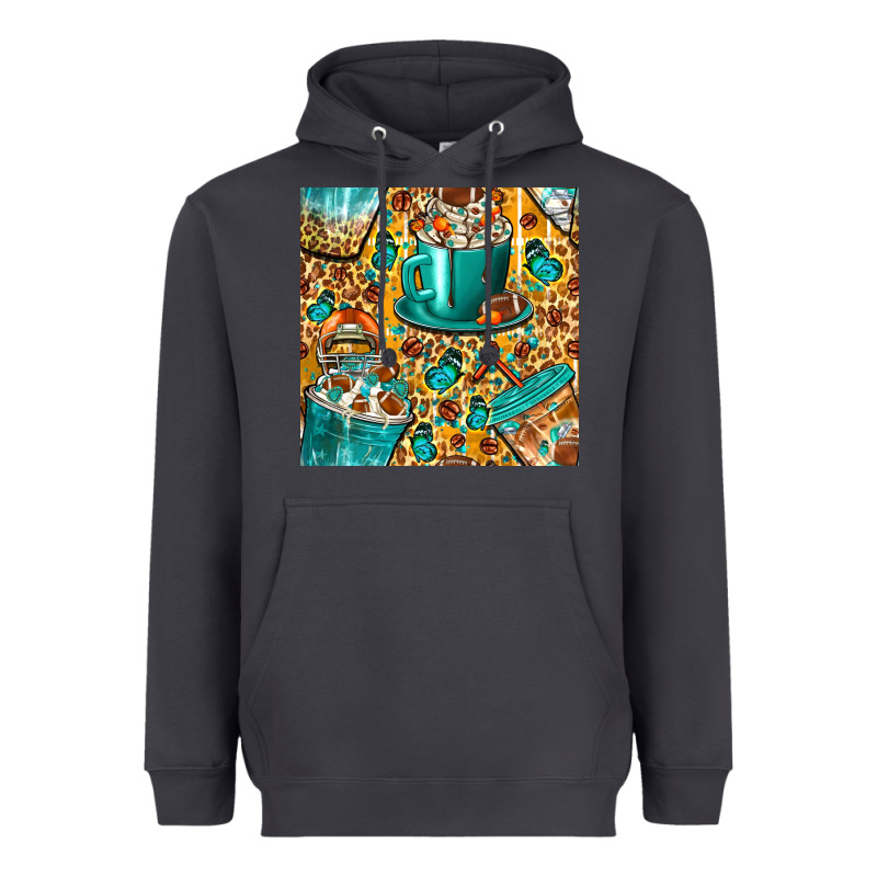 American Football Coffee Cups With Butterfly And Leopard Seamless Patt Heavyweight Hoodie by BundleAndBundleShop | Teevron