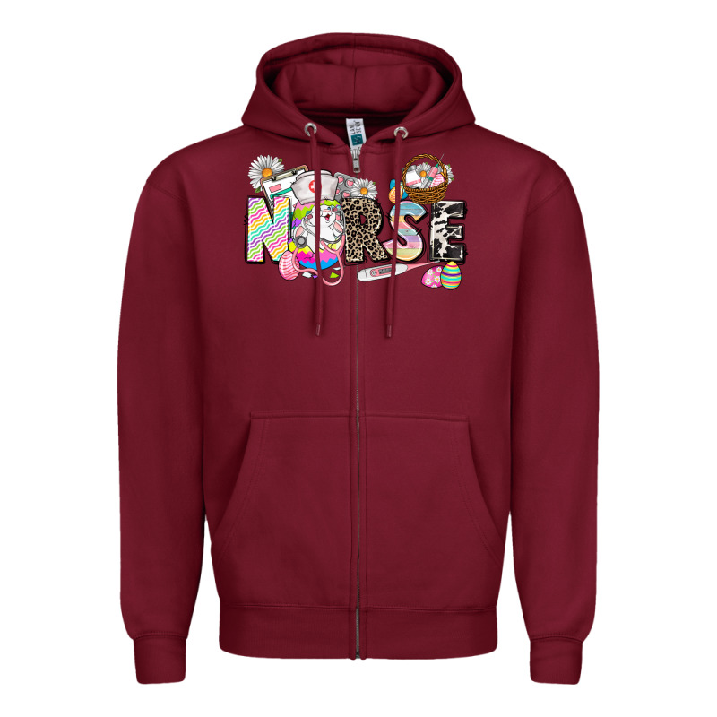 Easter Nurse  Easter Day Zipper Hoodie by CowGirlArtShop | Teevron