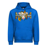 Cobalt Western Baby Calf Mom With Sunflower Mother's Day Urban Hoodie - LillyAllenDesigns