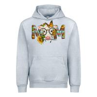 Heather Grey Western Baby Calf Mom With Sunflower Mother's Day Urban Hoodie - LillyAllenDesigns
