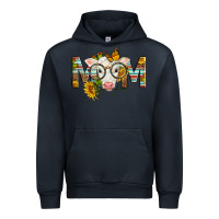 Navy Western Baby Calf Mom With Sunflower Mother's Day Urban Hoodie - LillyAllenDesigns