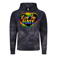 Cloud Black stop the hate pride lgbtq heart Vintage Hoodie - LillyAllenDesigns