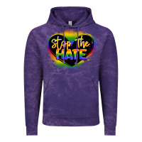 Cloud Purple stop the hate pride lgbtq heart Vintage Hoodie - LillyAllenDesigns