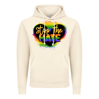 Vintage Artic stop the hate pride lgbtq heart Vintage Hoodie - LillyAllenDesigns