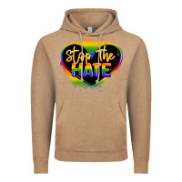 Vintage Coffee stop the hate pride lgbtq heart Vintage Hoodie - LillyAllenDesigns