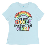 Baby Blue gay pride Ladies Tee - MaliasSmallBusiness