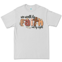 Dove Grey we walk by faith not by sight Premium Tee - MaliasSmallBusiness