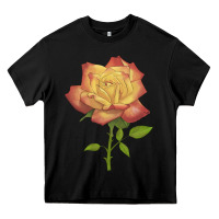 Black rainbow's end rose Heavy Core Tee - LillyAllenDesigns