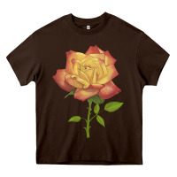 Chocolate Brown rainbow's end rose Heavy Core Tee - LillyAllenDesigns