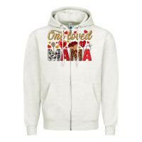 Oatmeal Heather One loved mama valentines day Zipper Hoodie - HowdyJamesFarm