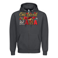 Smoke One loved mama valentines day Zipper Hoodie - HowdyJamesFarm