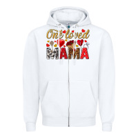 White One loved mama valentines day Zipper Hoodie - HowdyJamesFarm