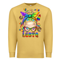 Antique Gold LGBTQ+ Messy Bun With Snacks Premium Sweatshirt - BundleAndBundleShop