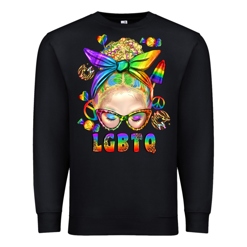 Lgbtq+ Messy Bun With Snacks Premium Sweatshirt by BundleAndBundleShop | Teevron