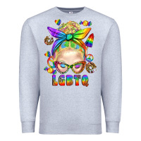 Heather Grey LGBTQ+ Messy Bun With Snacks Premium Sweatshirt - BundleAndBundleShop