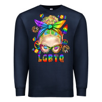 Navy LGBTQ+ Messy Bun With Snacks Premium Sweatshirt - BundleAndBundleShop