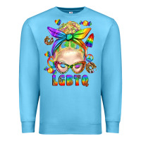 Ocean Blue LGBTQ+ Messy Bun With Snacks Premium Sweatshirt - BundleAndBundleShop