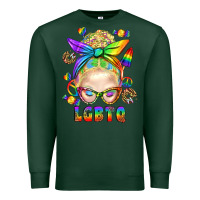 Sports Green LGBTQ+ Messy Bun With Snacks Premium Sweatshirt - BundleAndBundleShop