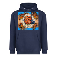 Navy basketball Heavyweight Hoodie - FaDigitalArtStudio