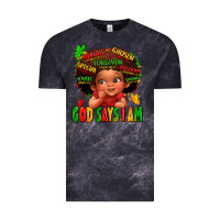 Cloud Black god says i am juneteenth kid Vintage Tee - LillyAllenDesigns