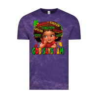 Cloud Purple god says i am juneteenth kid Vintage Tee - LillyAllenDesigns