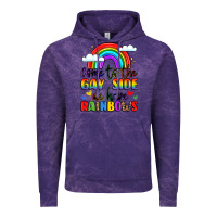 Cloud Purple come to the gay side we have rainbows Vintage Hoodie - LillyAllenDesigns