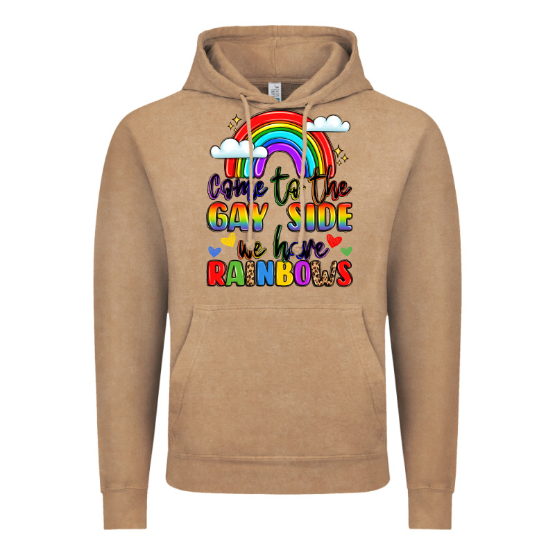 Come To The Gay Side We Have Rainbows Vintage Hoodie by LillyAllenDesigns | Teevron